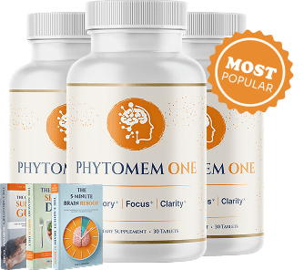 Phytomem One ADVANCED package, 3 bottles, 90-day supply, with 3 free bonus eBooks