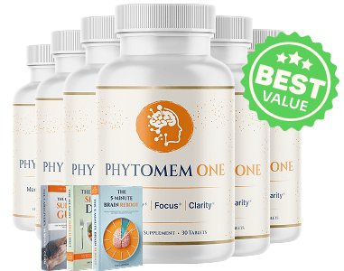 Phytomem One ULTIMATE package, 6 bottles, 180-day supply, with 3 free bonus eBooks
